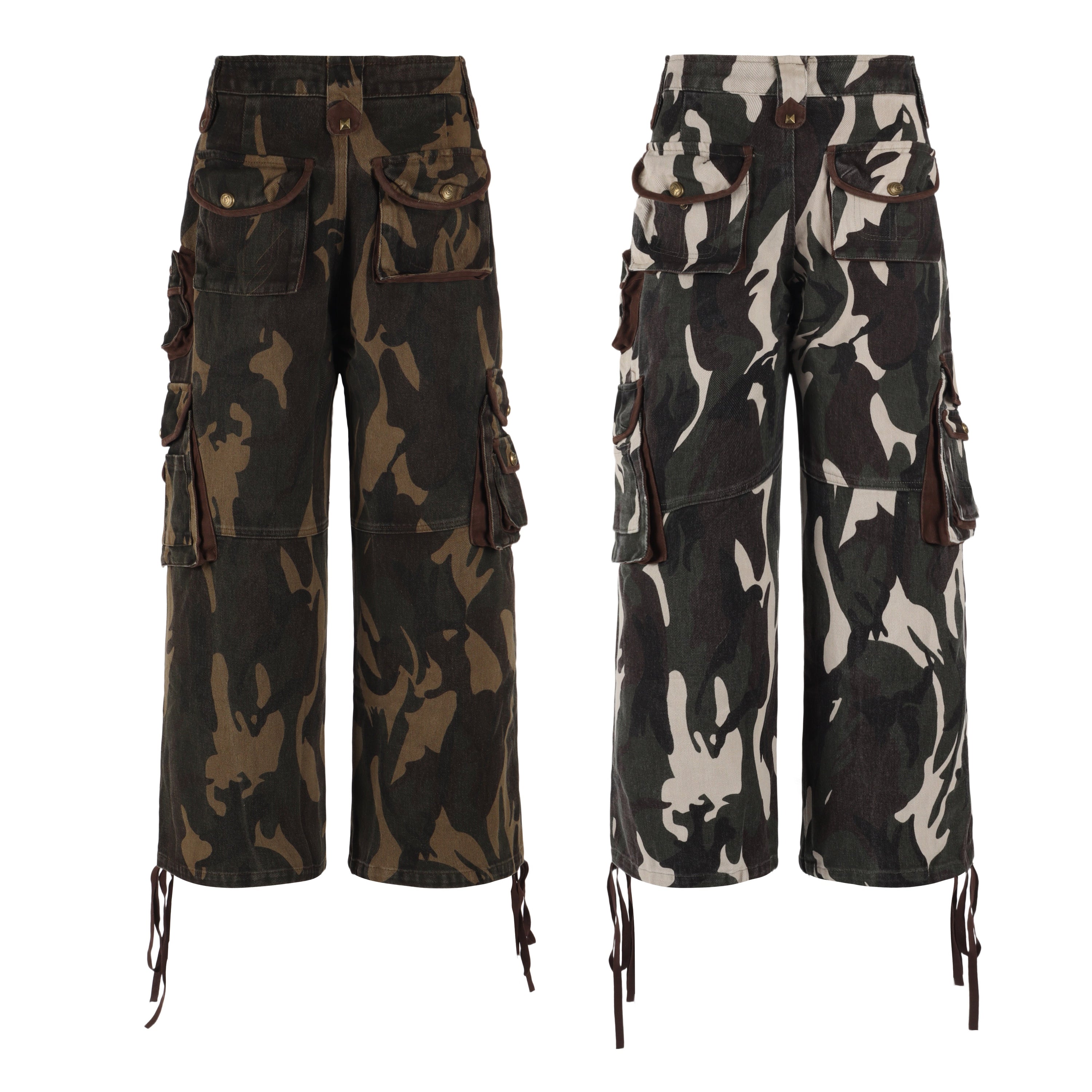 Omirad Camo Union Jack Cargo Pants | Wide-Leg Utility