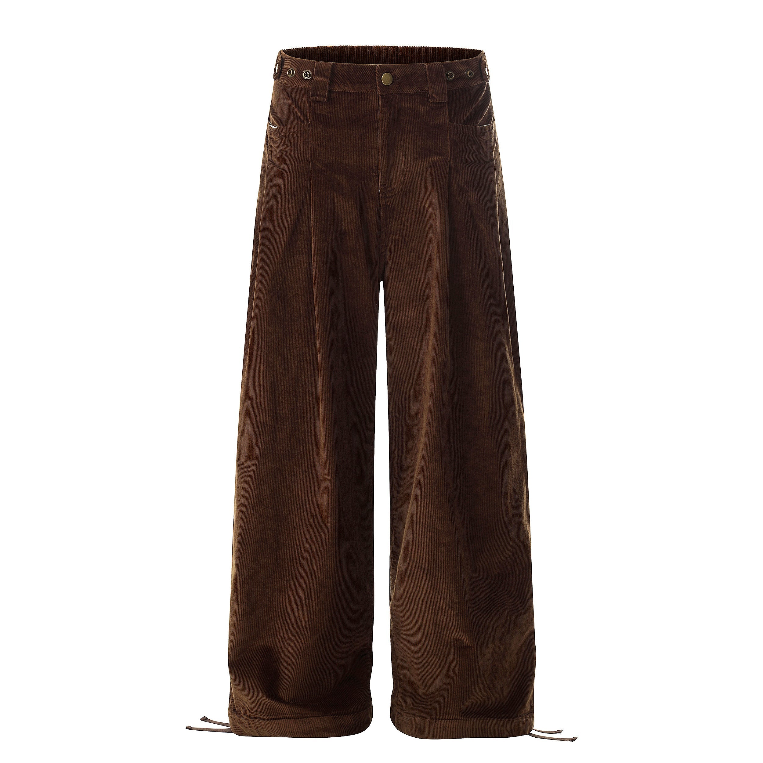 Omirad Wide-Leg Corduroy Trousers | Pleated Relaxed Fit