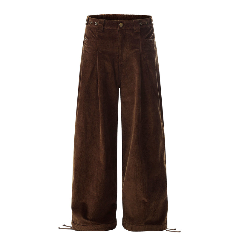 Omirad Wide-Leg Corduroy Trousers | Pleated Relaxed Fit