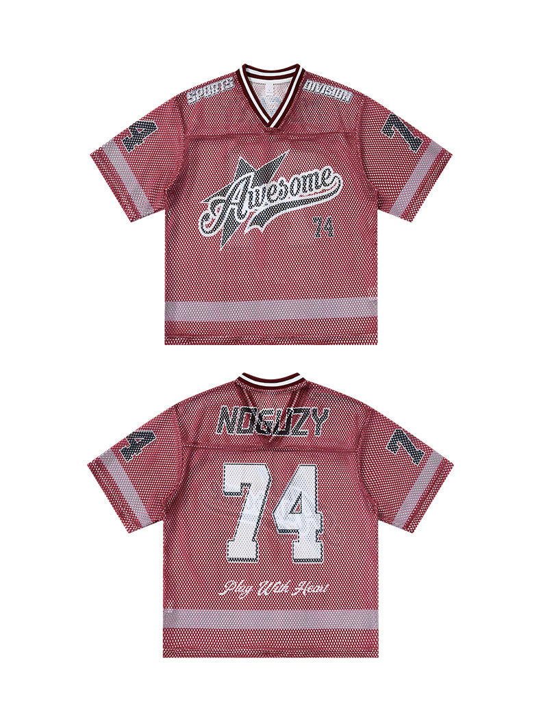 Awesome 74 Mesh Jersey T-Shirt | Retro Varsity Streetwear