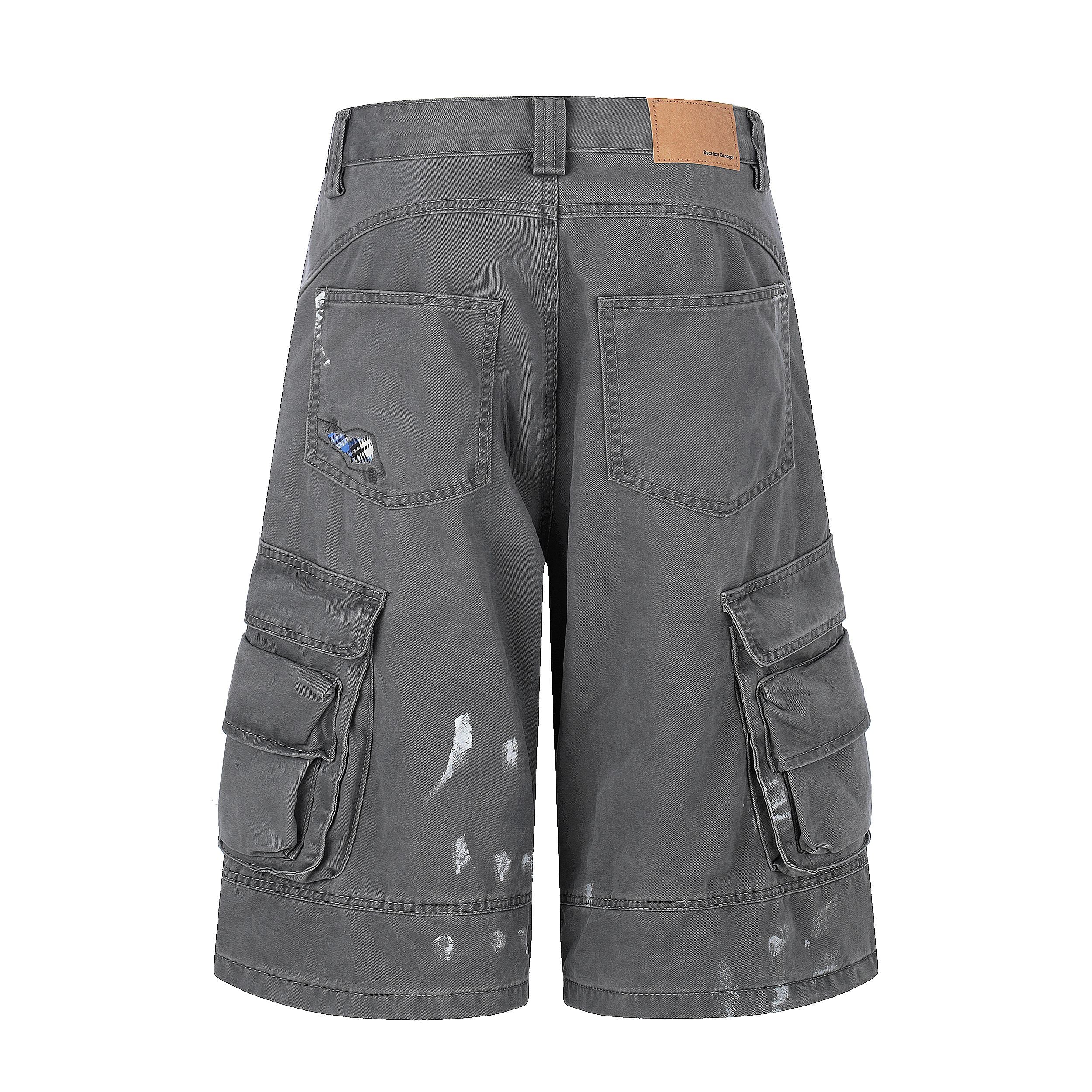 Omirad Distressed Utility Cargo Shorts | Y2K Baggy Fit