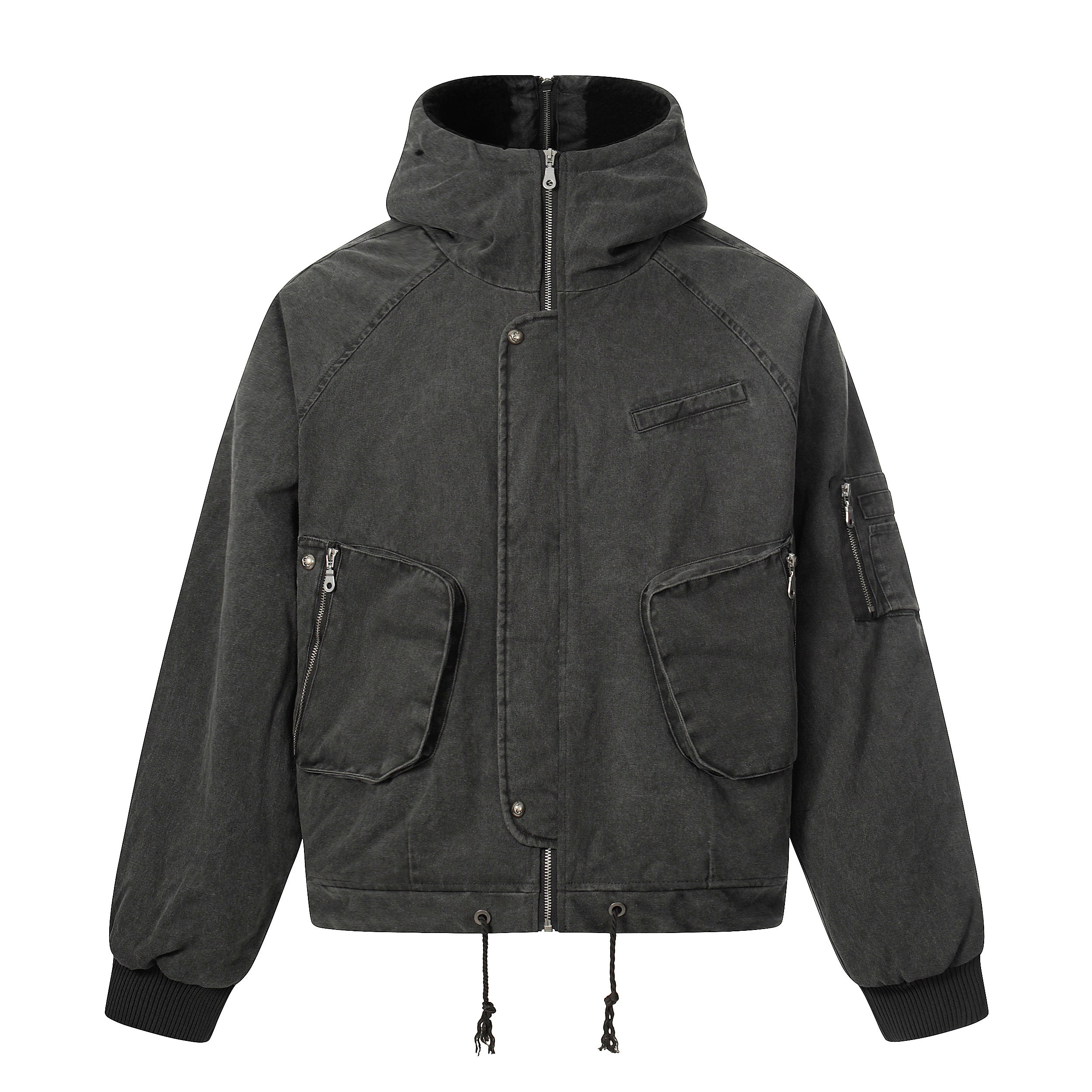 Washed Utility Hooded Jacket | Vintage Military Style