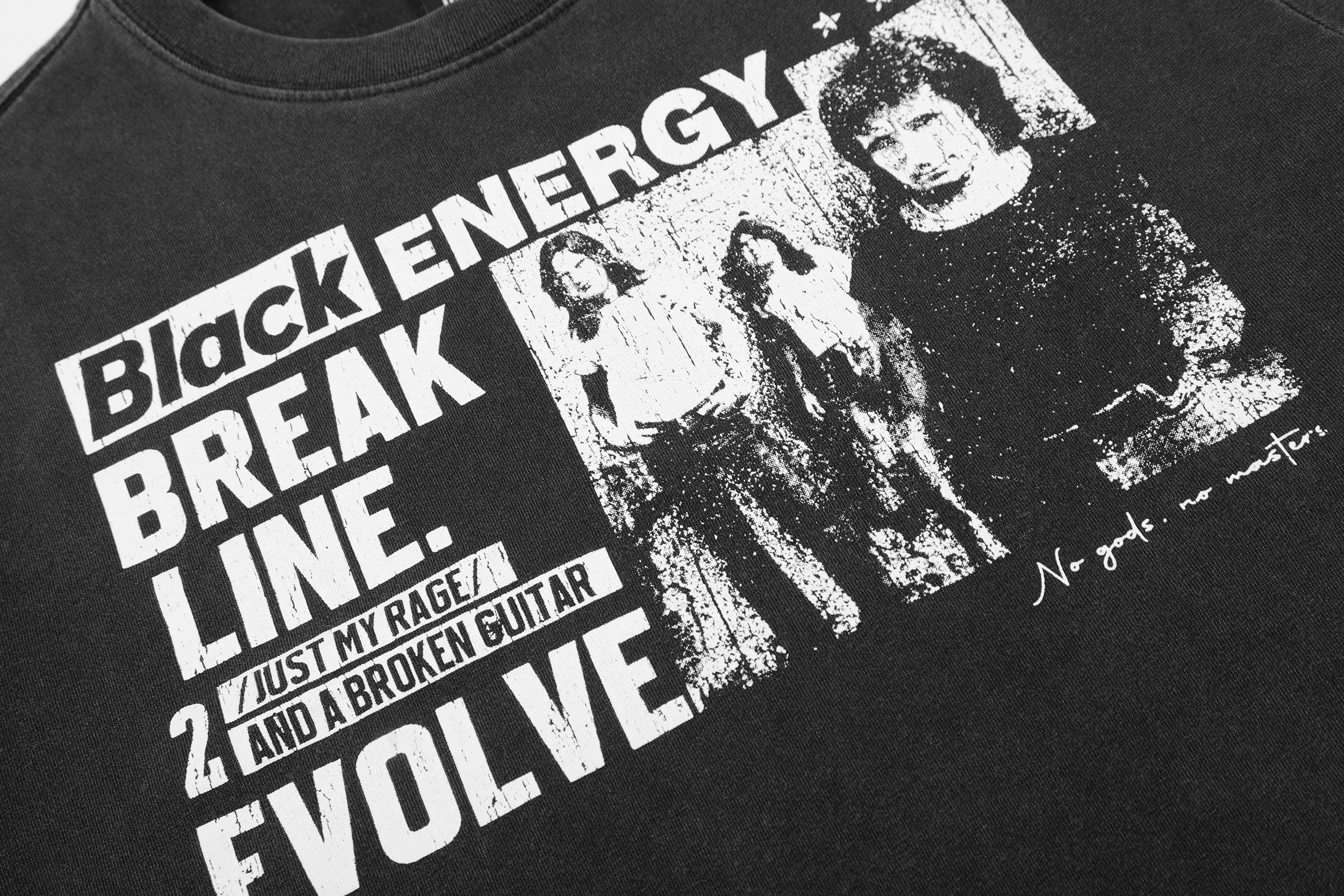 Omirad Break Line Vintage Washed Graphic T-Shirt