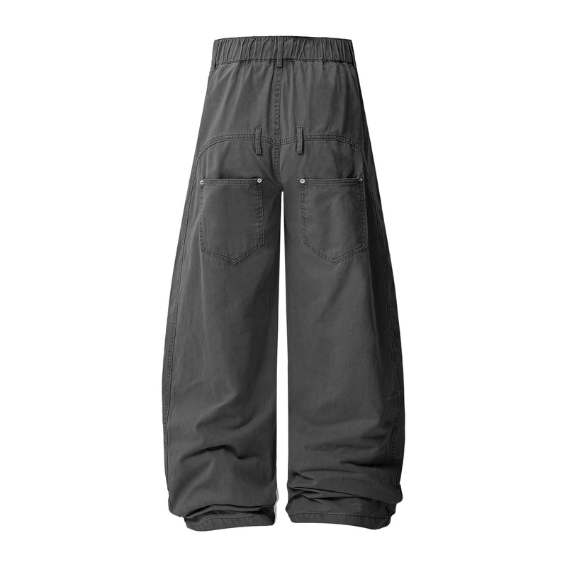 Omirad Vintage Wide-Leg Stacked Barrel Pants | 100% Cotton