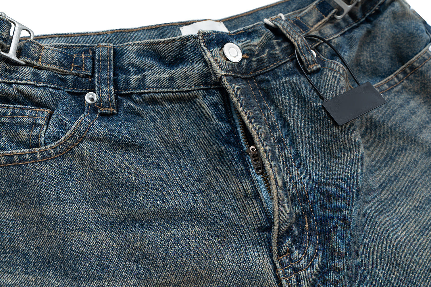 Omirad Layered Camo Denim Hybrid Cargo Pants