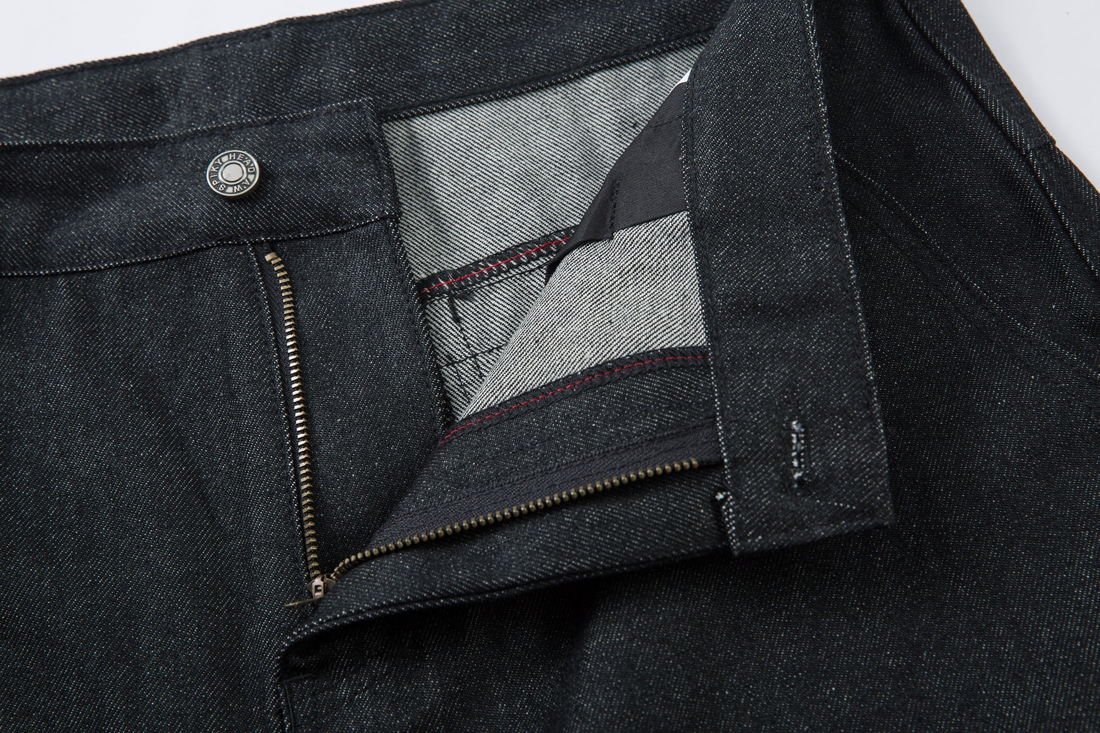Structured Pleat Wide-Leg Dark Denim Pants | Omirad