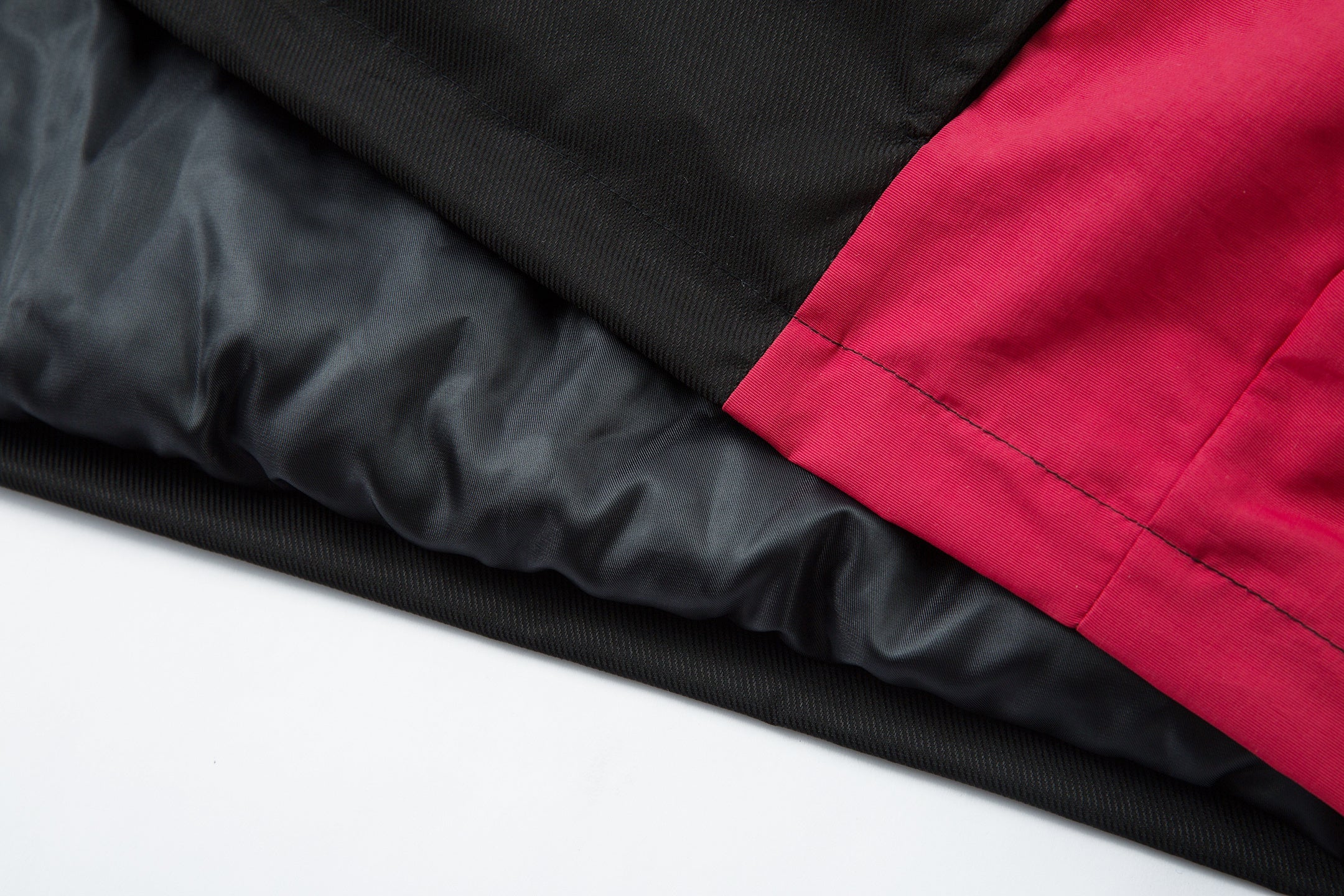 Racing Patch Faux Fur Hood Jacket | Color-Block Nylon