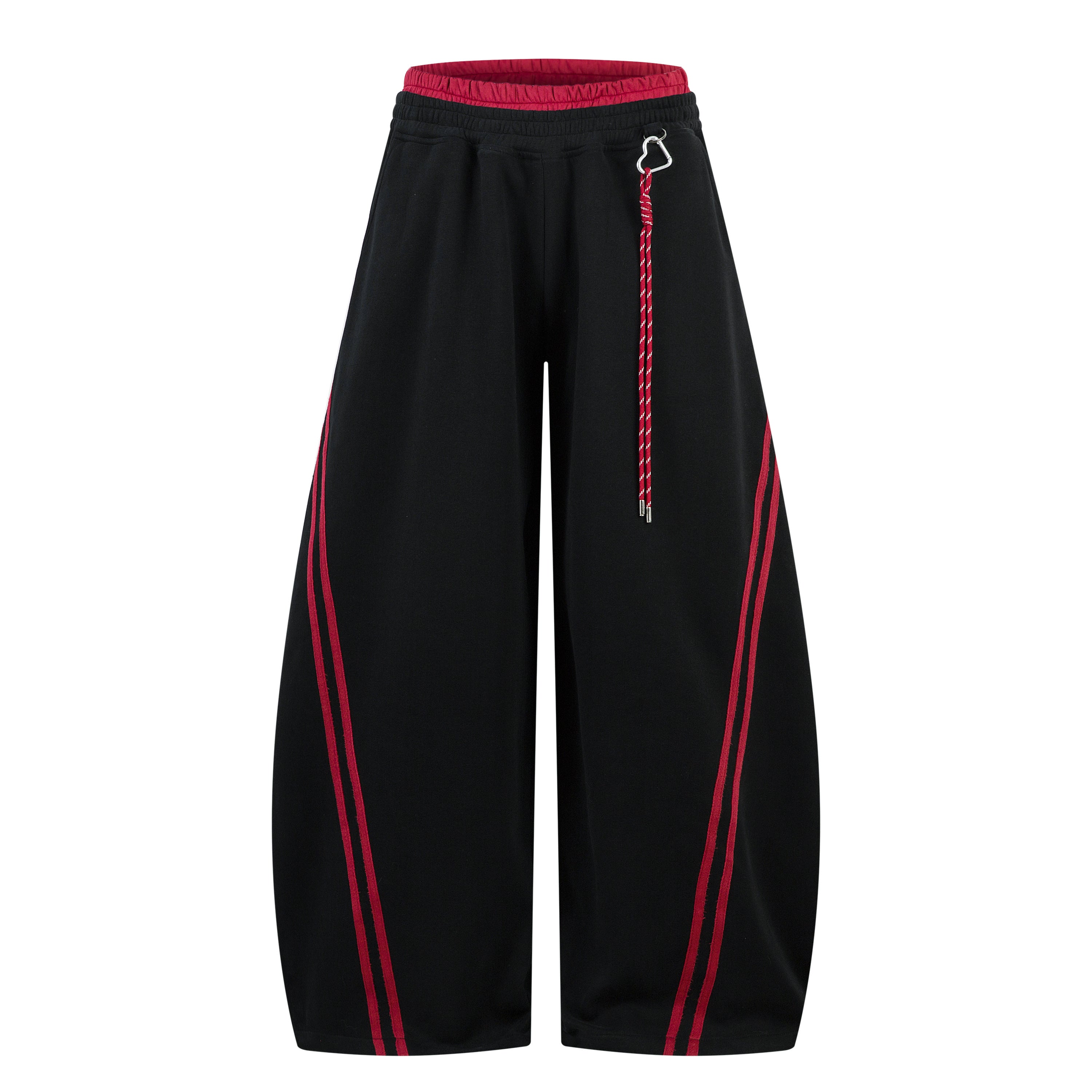 Omirad Double Stripe Barrel Sweatpants | Wide Leg Joggers