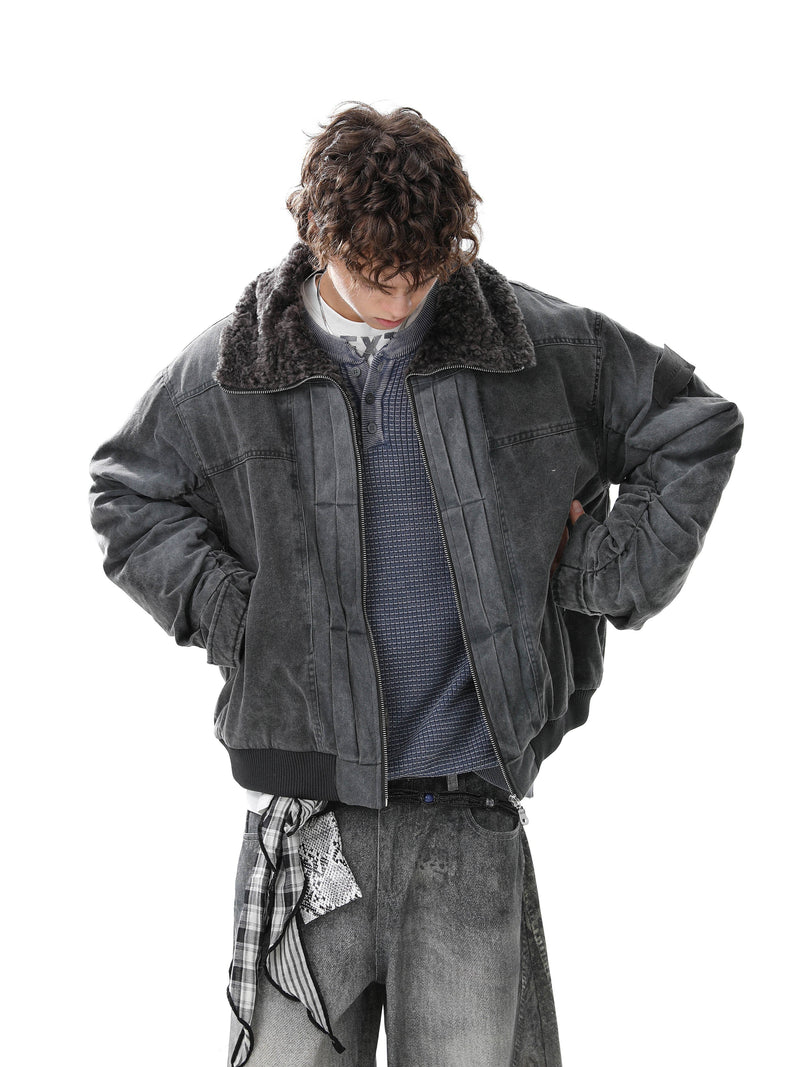 Omirad Washed Cotton Bomber Jacket | Vintage Streetwear