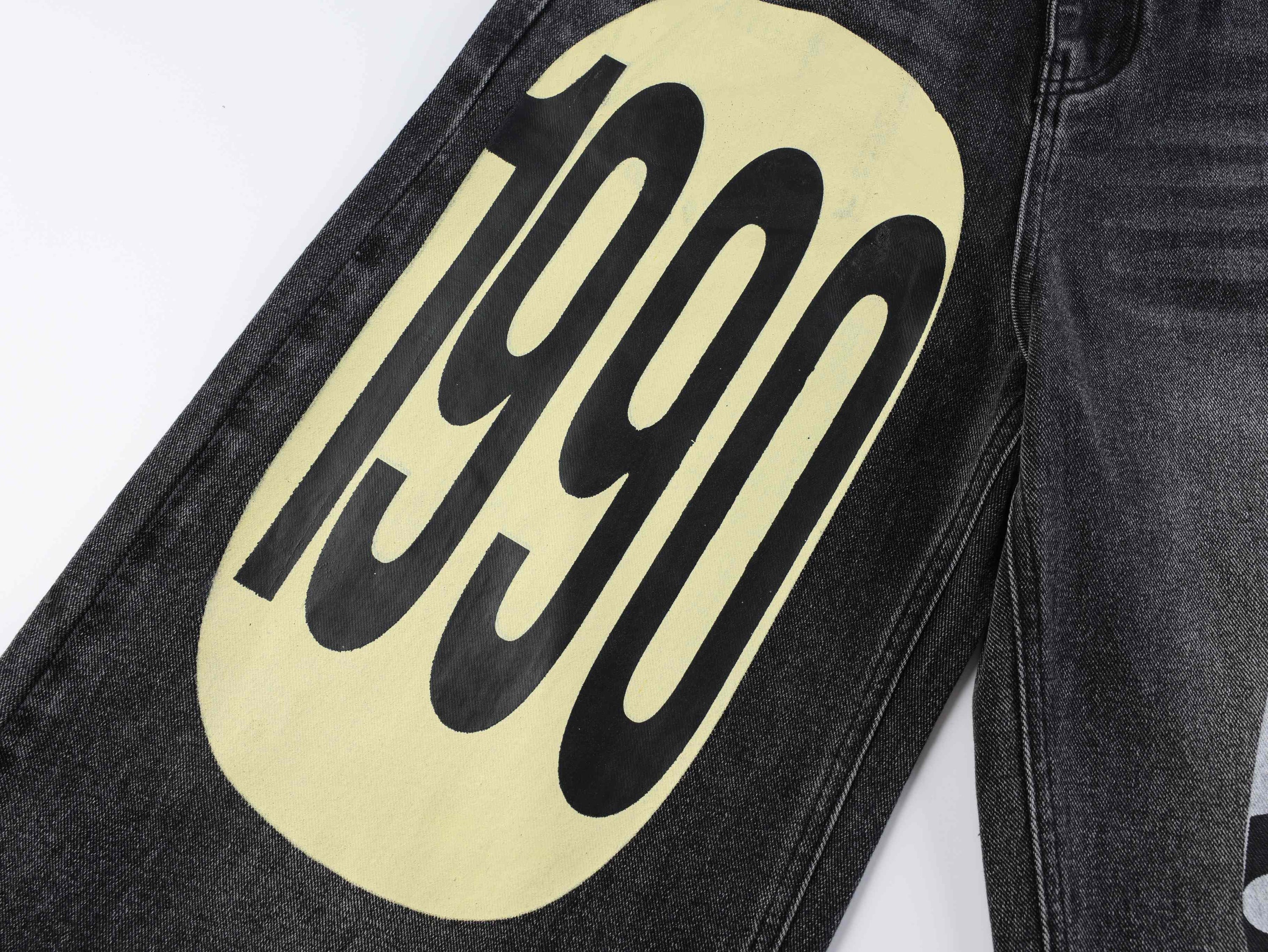Omirad 1990 Graphic Wide-Leg Jeans | Retro Streetwear Denim