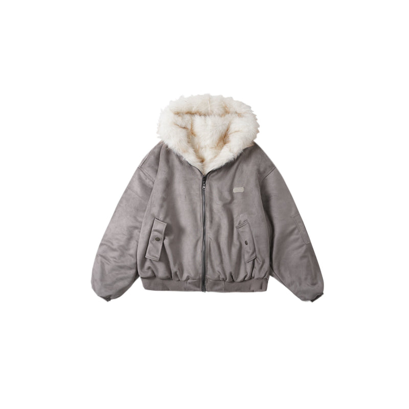 Omirad Reversible Faux Fur Hooded Jacket | Two Looks in One