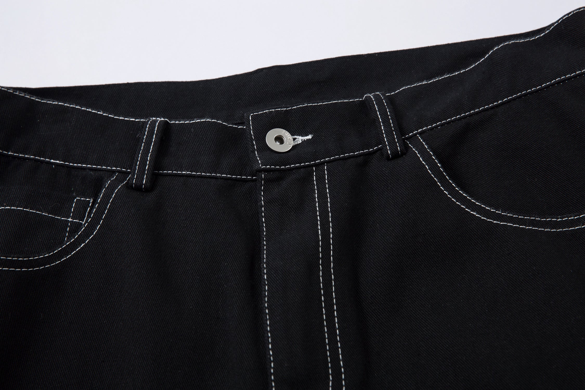 Flame Graphic Wide-Leg Black Denim Jeans | Streetwear