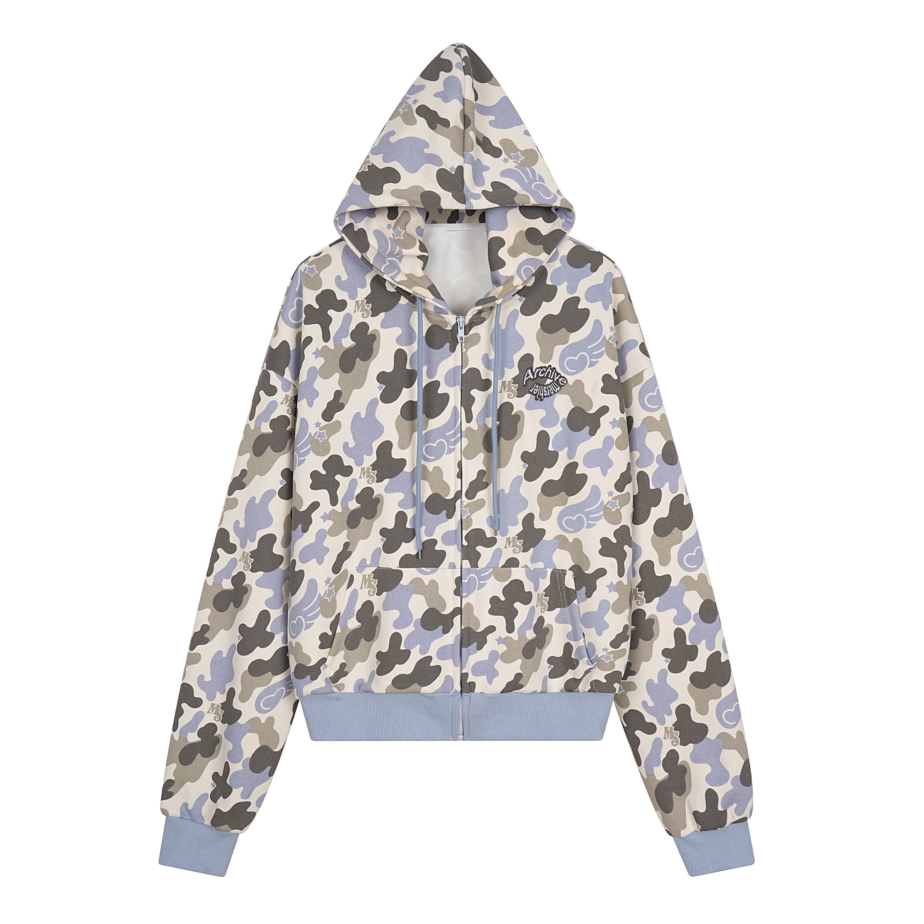 Omirad Camo Graphic Zip-Up Hoodie | Streetwear Fleece