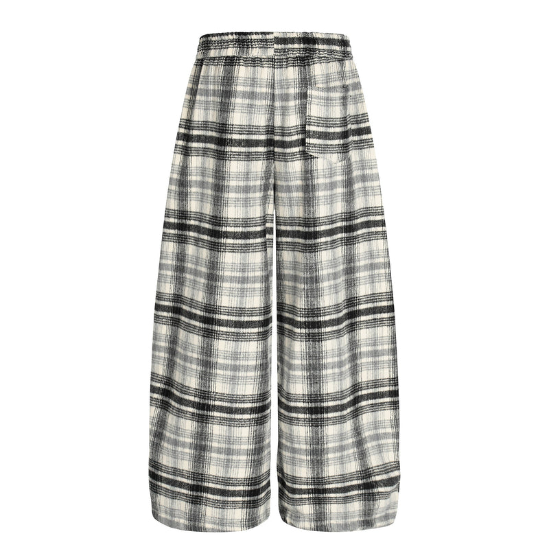 Omirad Plaid Wide-Leg Pants | Oversized Streetwear Fit