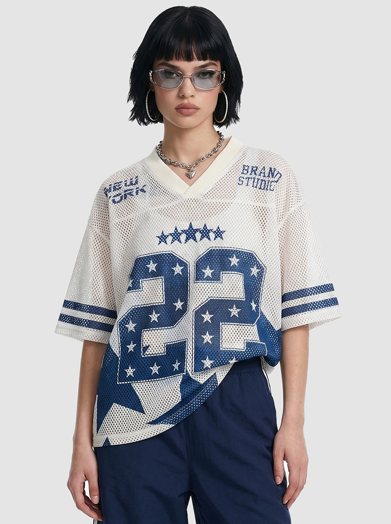 Shining Star 22 Mesh Jersey T-Shirt | Varsity Streetwear