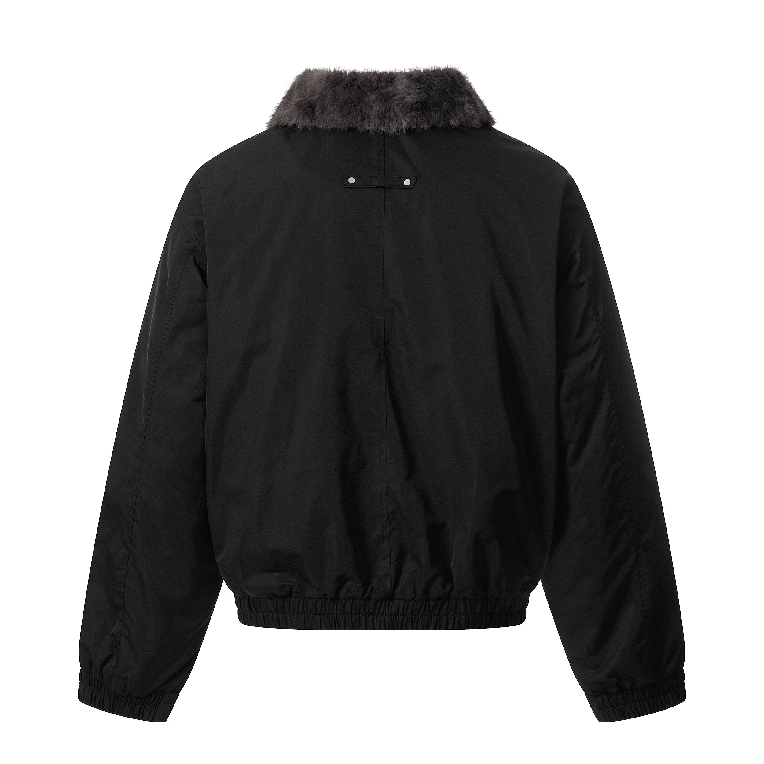 Faux Fur Collar Bomber Jacket | Off-White & Black