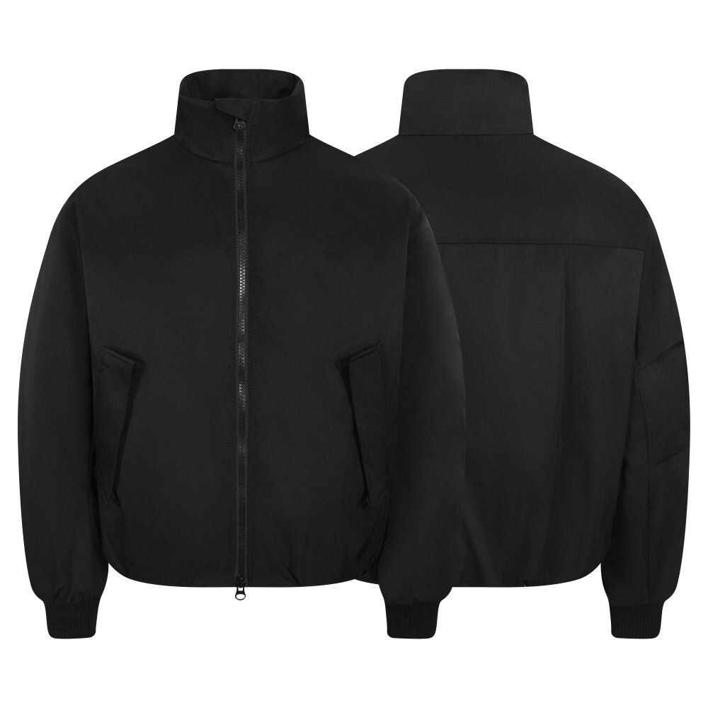 High-Neck Minimal Bomber Jacket | Clean Streetwear Essential