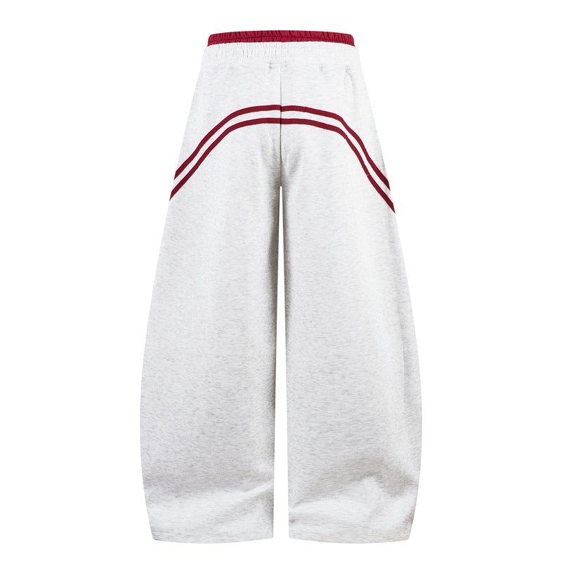 Omirad Double Stripe Barrel Sweatpants | Wide Leg Joggers