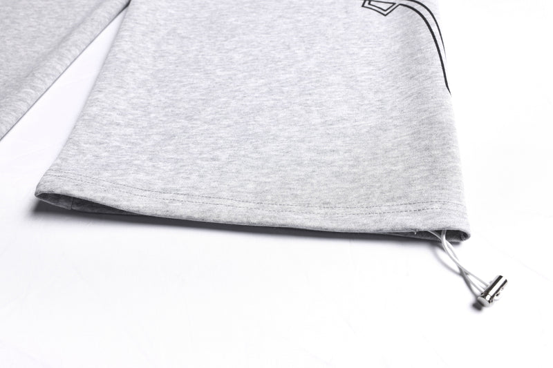 Gothic Outline Wide-Leg Sweatpants | Streetwear Joggers