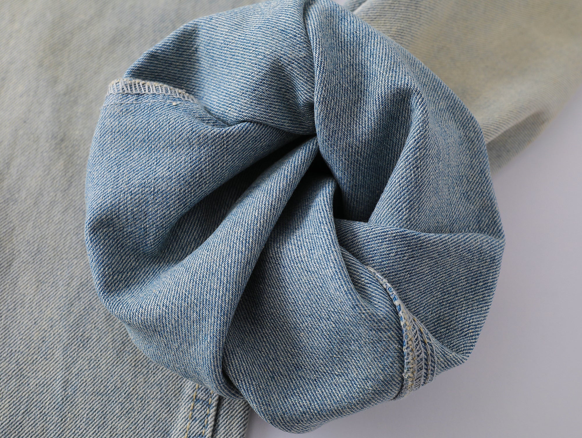Omirad Light Fade Whisker Wide-Leg Denim Pants