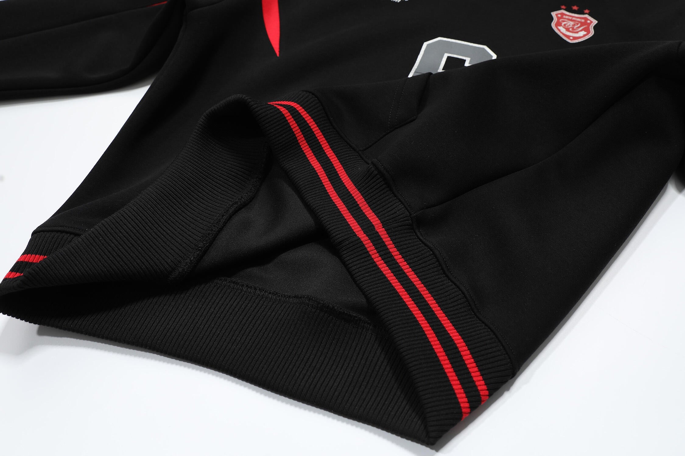 Sport-Stripe Varsity Graphic Fleece Hoodie | Number 6
