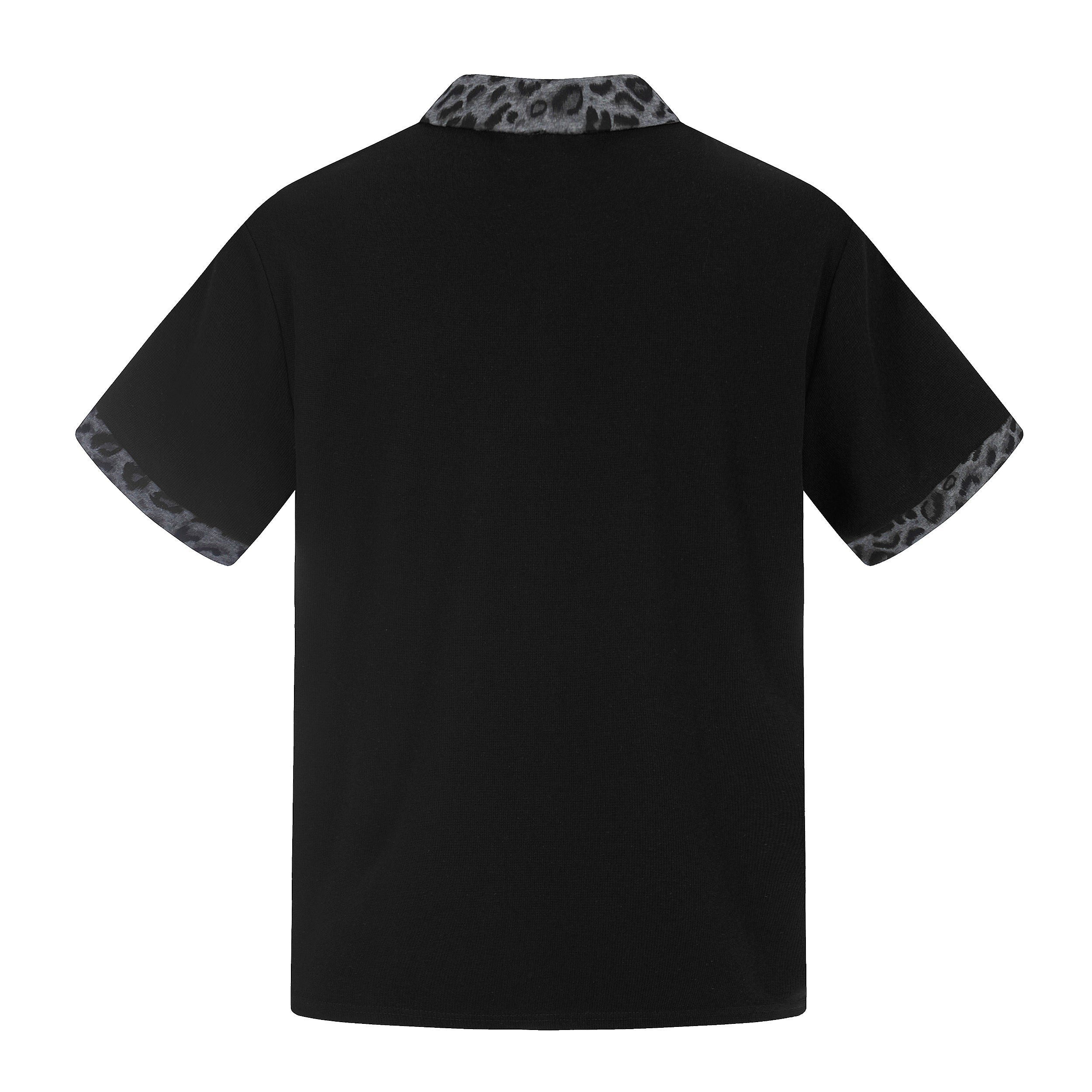 Leopard Collar Rock Graphic Polo Tee | Streetwear Polo