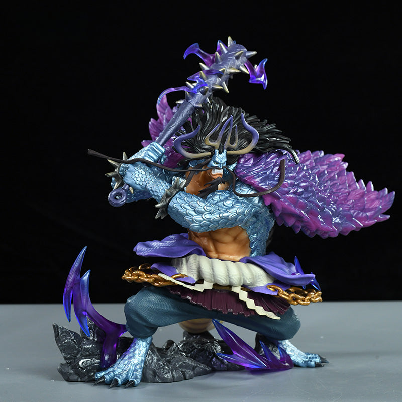 Kaido Dragon Form Action Figurine – 27cm with Spiked Armor and Weapon, Limited Edition – Perfect for One Piece Fans