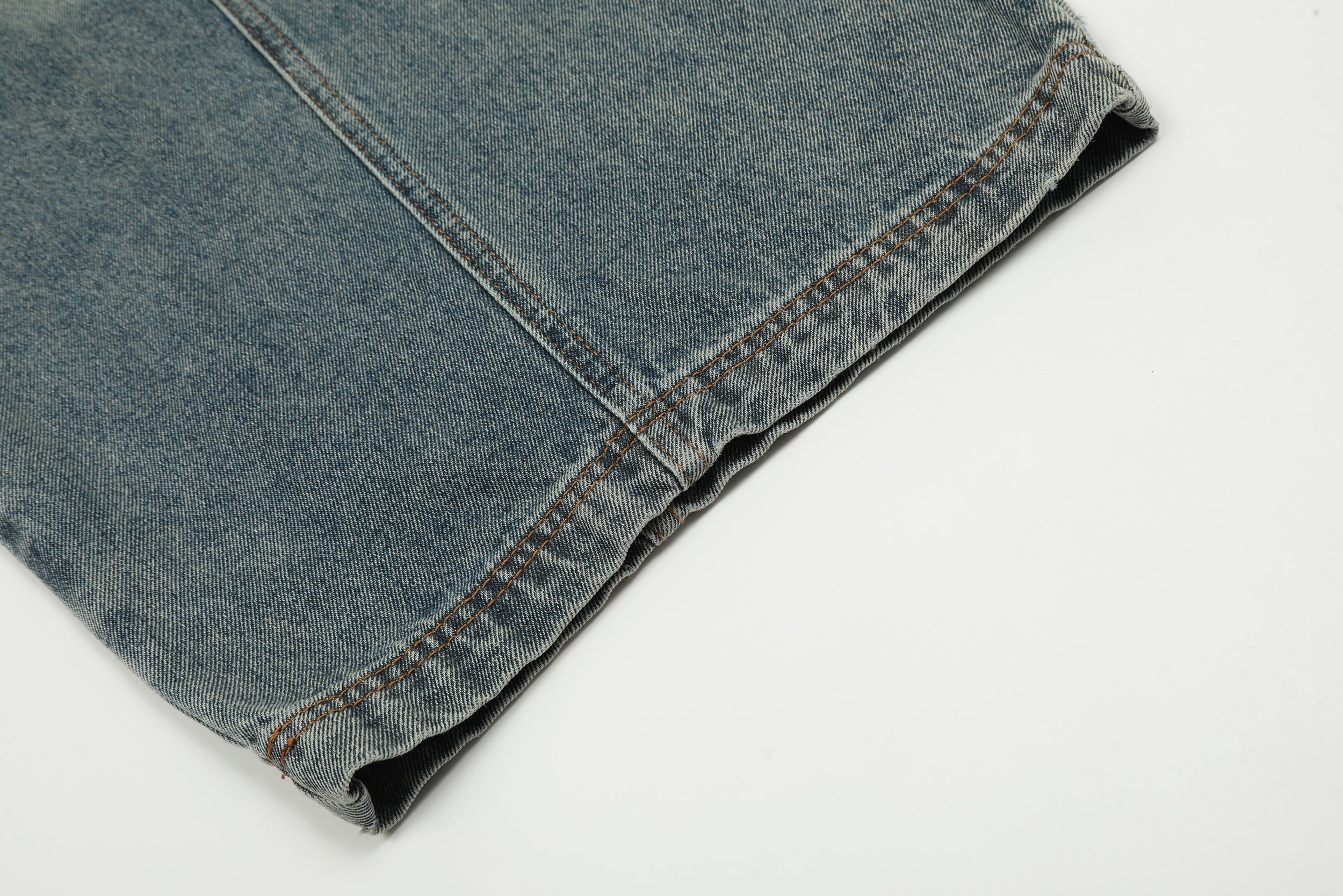 Omirad Curved-Panel Balloon Denim Pants | Vintage Wash