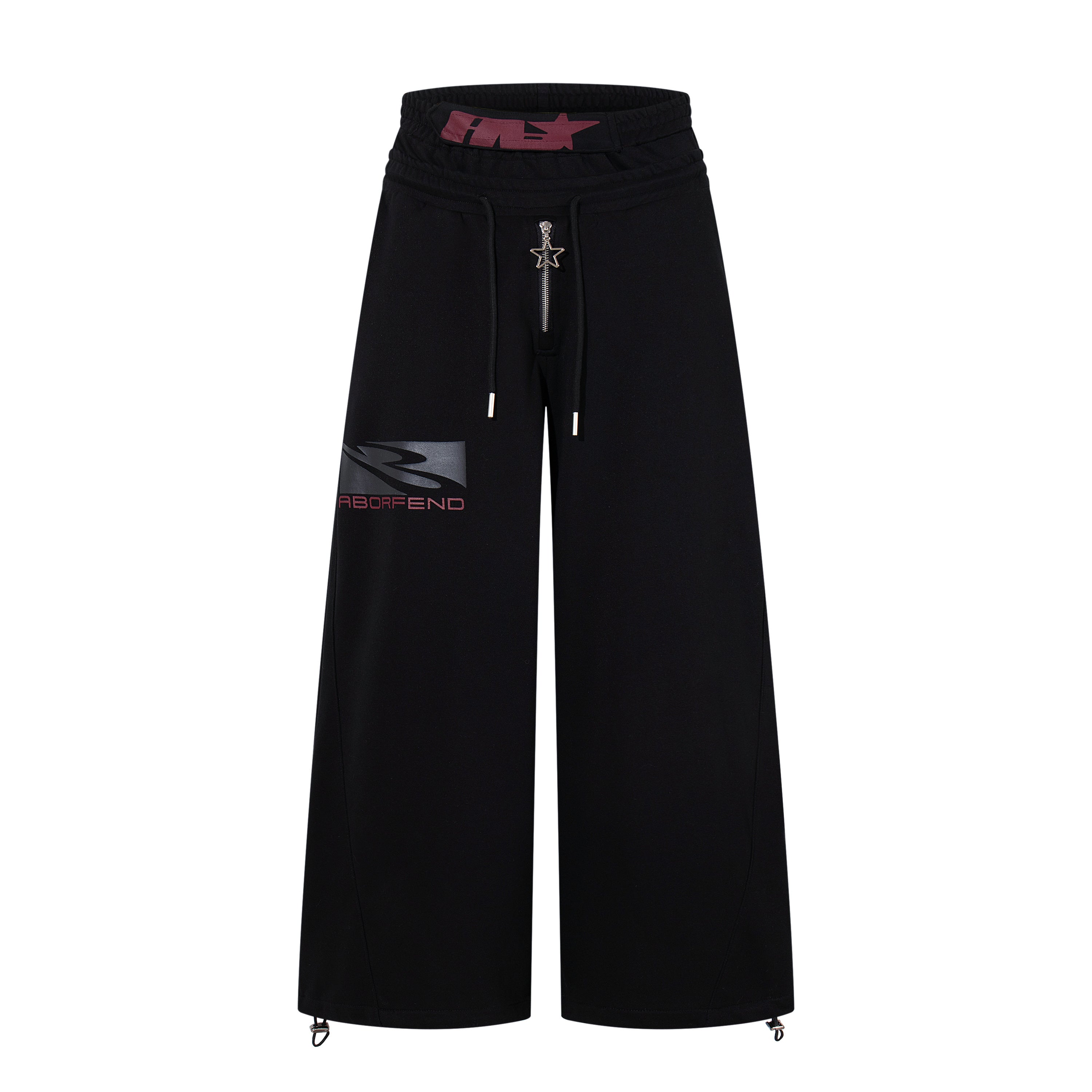 Omirad Star Zip Wide-Leg Sweatpants | Streetwear Joggers