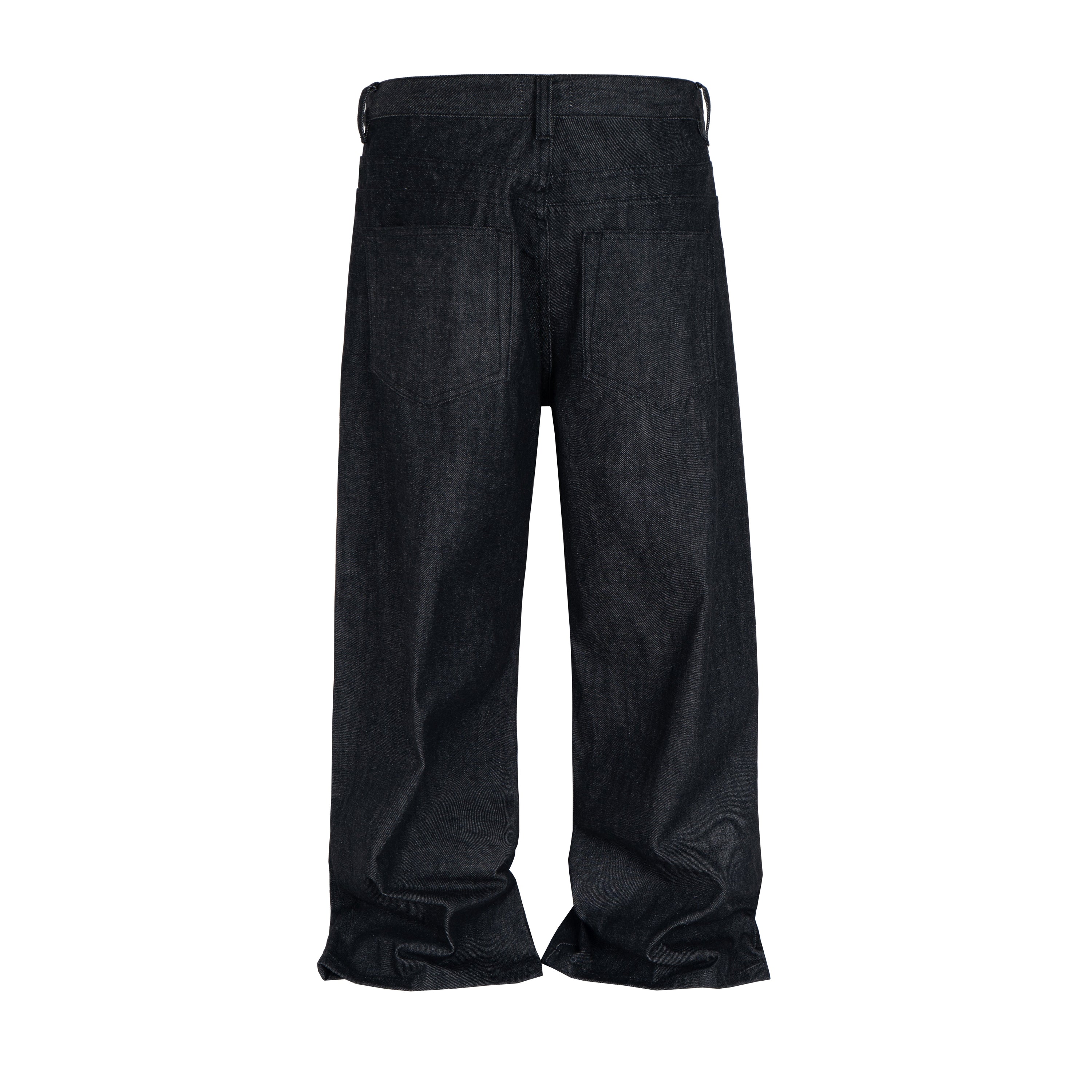 Omirad High-Rise Button Fly Wide-Leg Raw Denim Jeans