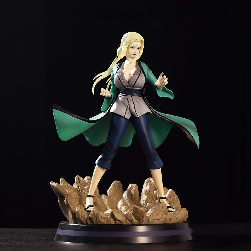 Tsunade Senju Action Figura - Edição do colecionador de 28cm | Pose dinâmica com base de efeito chakra