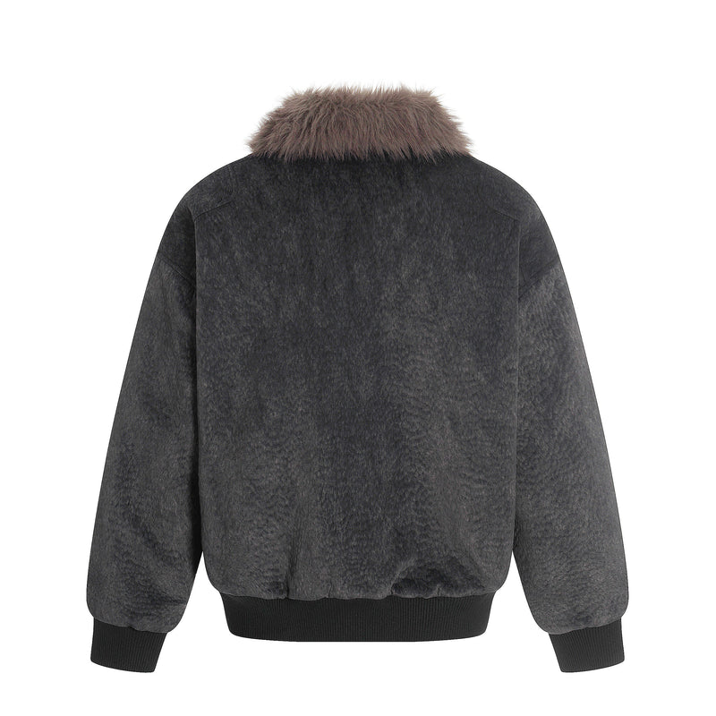 Omirad Fur-Trim Toggle Bomber Jacket | Winter Streetwear
