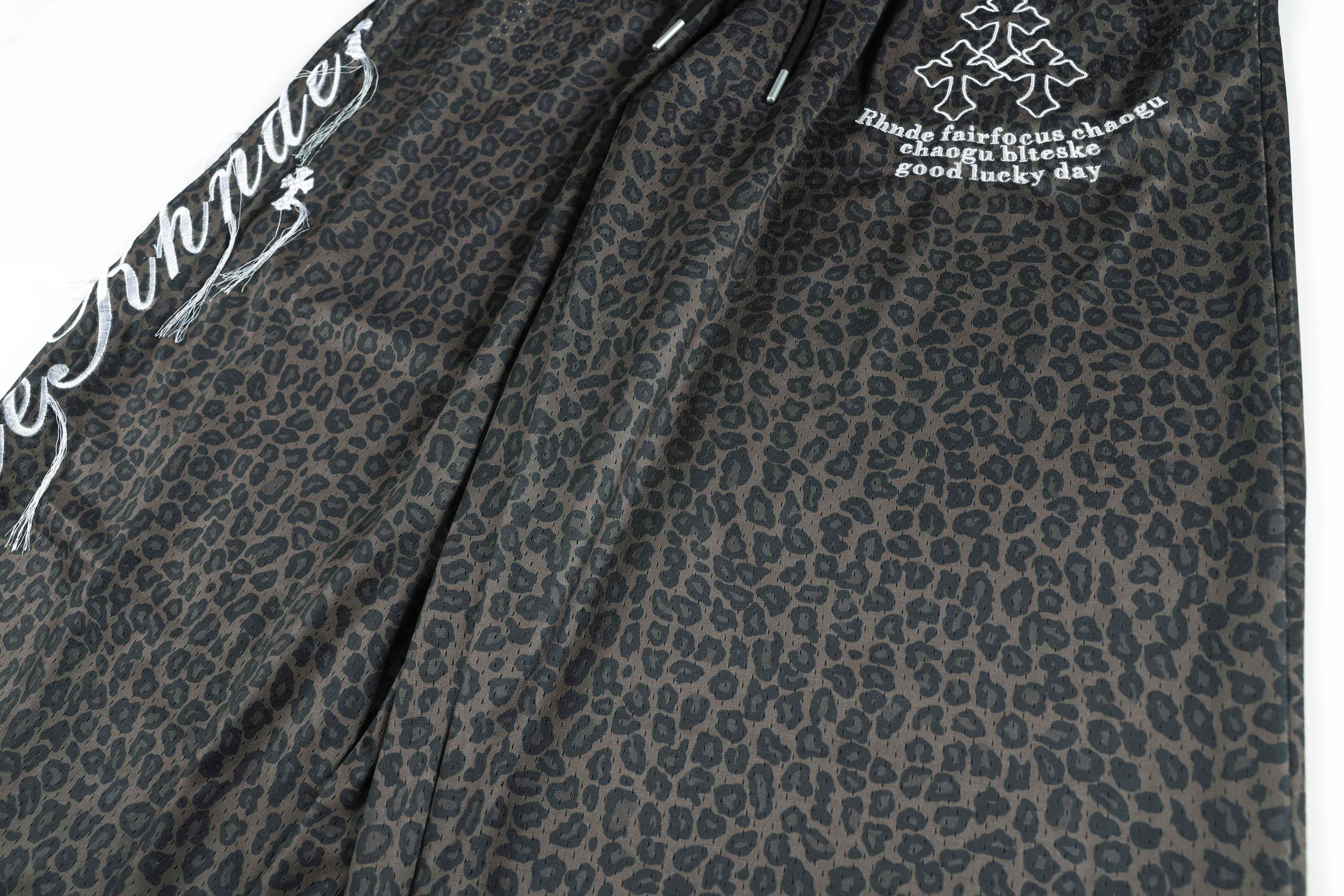 Omirad Leopard Wash Wide-Leg Sweatpants | Y2K Streetwear
