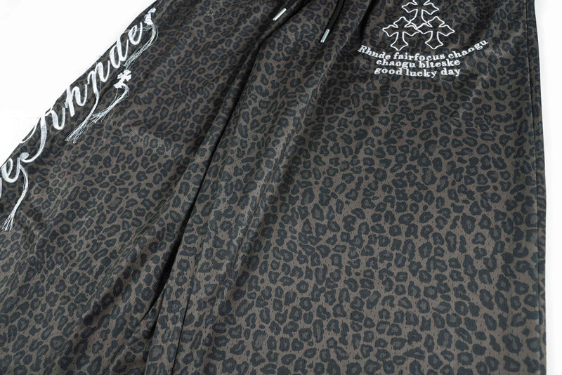 Omirad Leopard Wash Wide-Leg Sweatpants | Y2K Streetwear