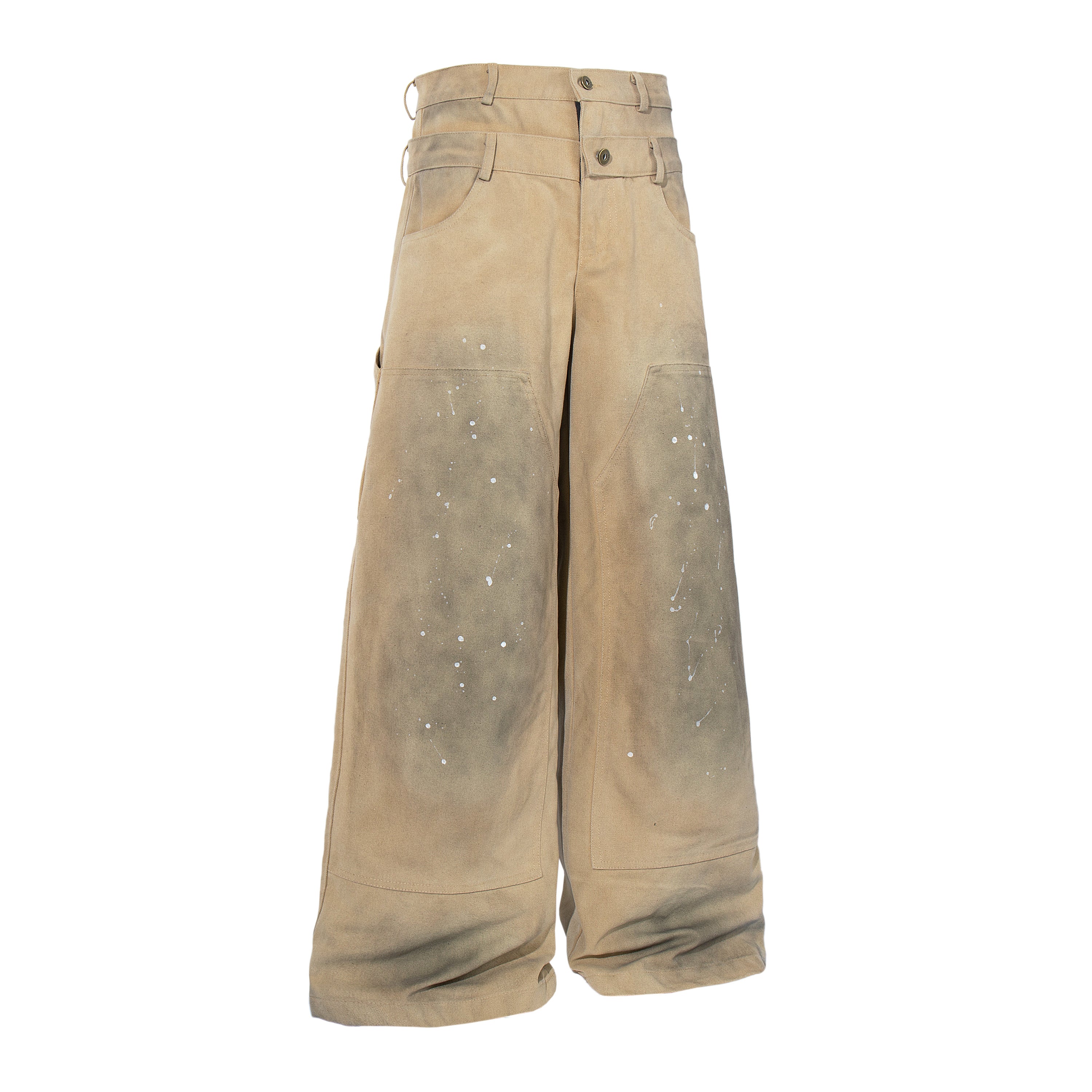 Omirad Vintage Workwear Wide-Leg Pants | 100% Cotton