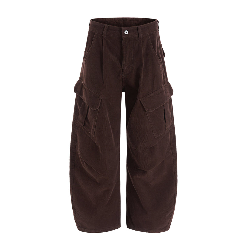 Omirad Corduroy Cargo Wide-Leg Pants | Streetwear Trousers
