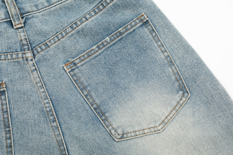 Omirad Vintage Wash Wide-Leg Denim Pants | Oversized Fit