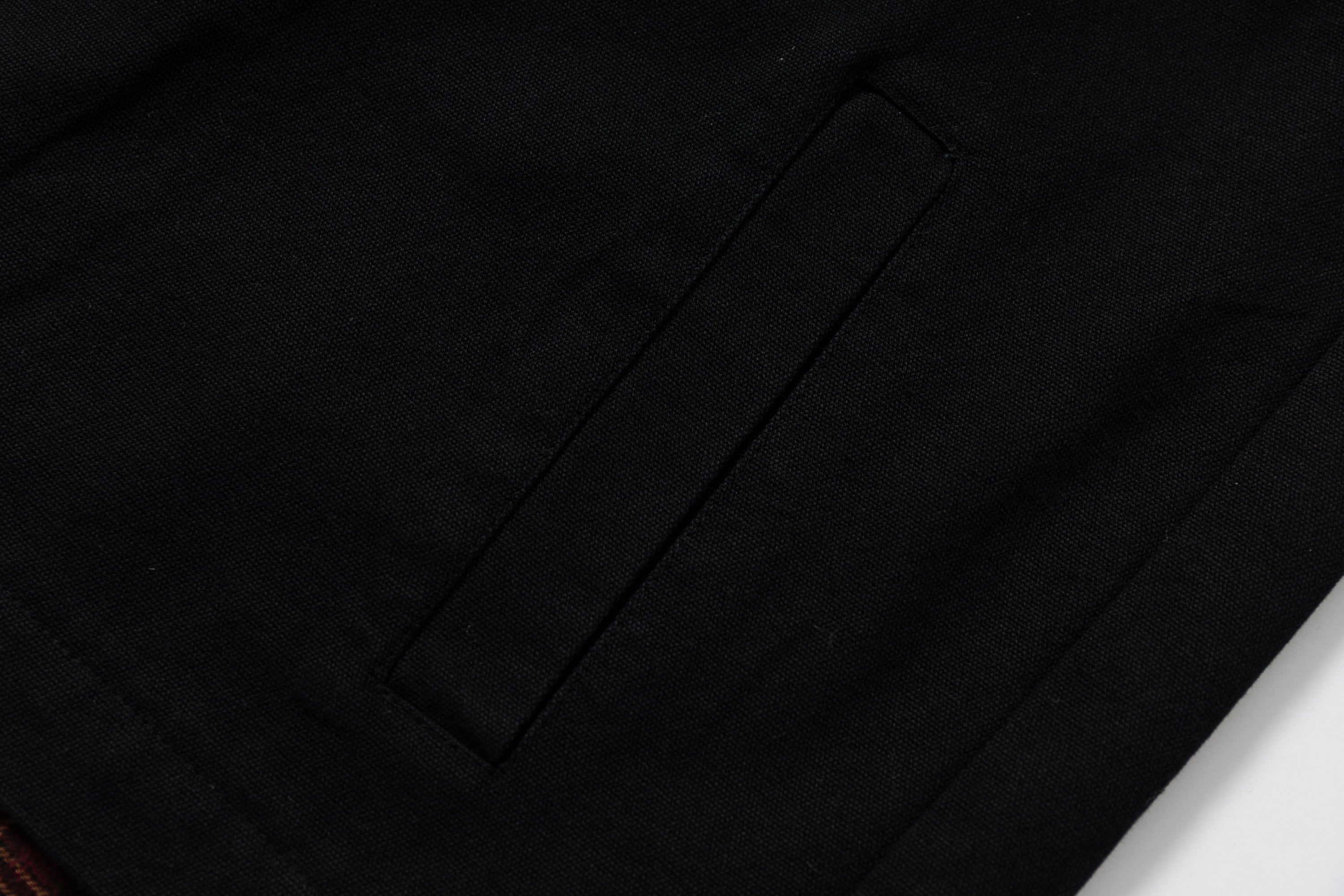 Omirad Plaid-Lined Zip Hoodie | Black Street Hoodie