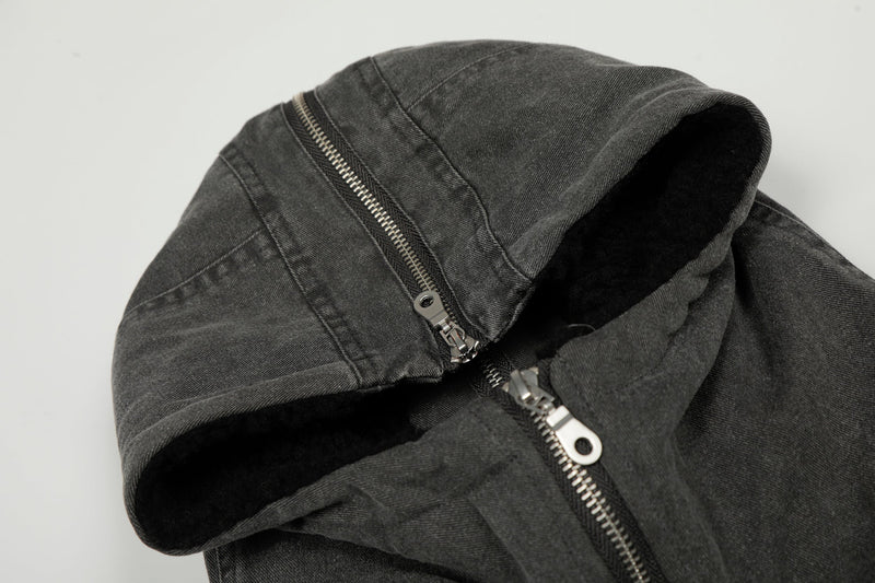 Washed Utility Hooded Jacket | Vintage Military Style
