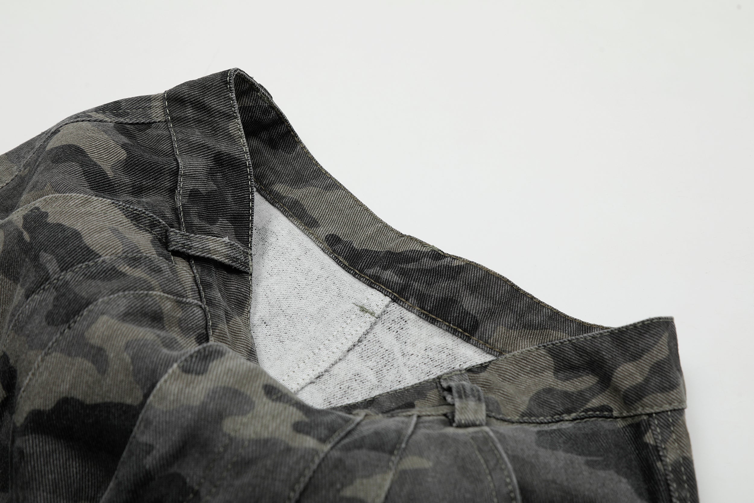 Omirad Camo Wide-Leg Cargo Shorts | Streetwear Baggy Fit