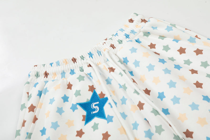 Omirad Multi-Star Wide-Leg Pants | Colorful Star Print Streetwear