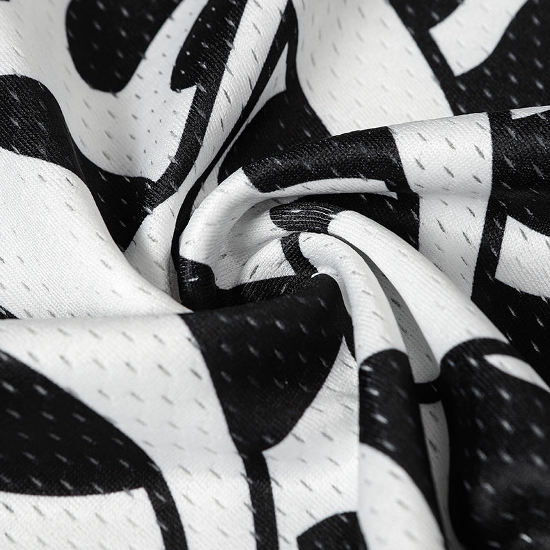 Solar Emblem Graphic Football Jersey | Street Style Mesh Top