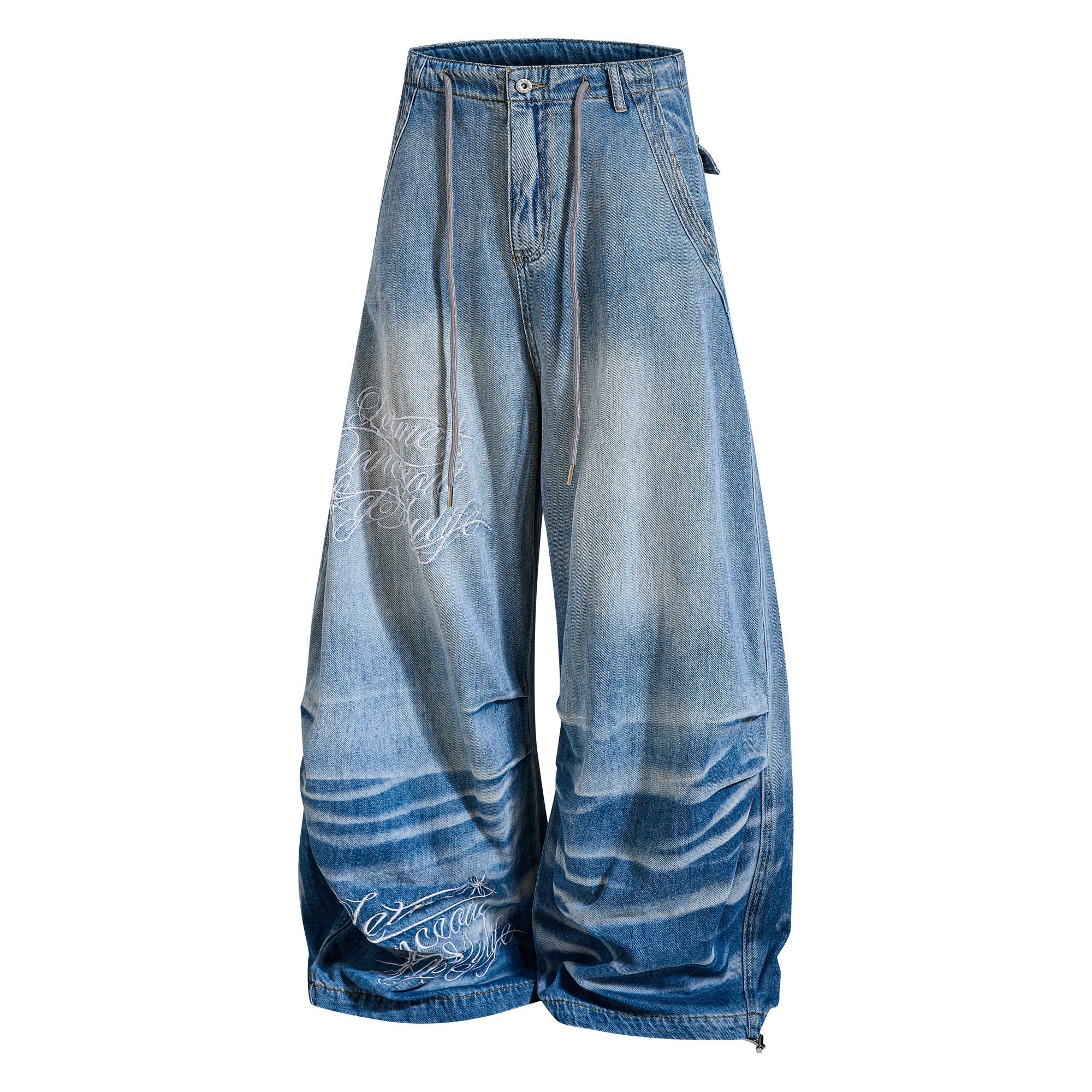 Omirad Vintage Wash Super Baggy Jeans | Y2K Wide Leg Denim