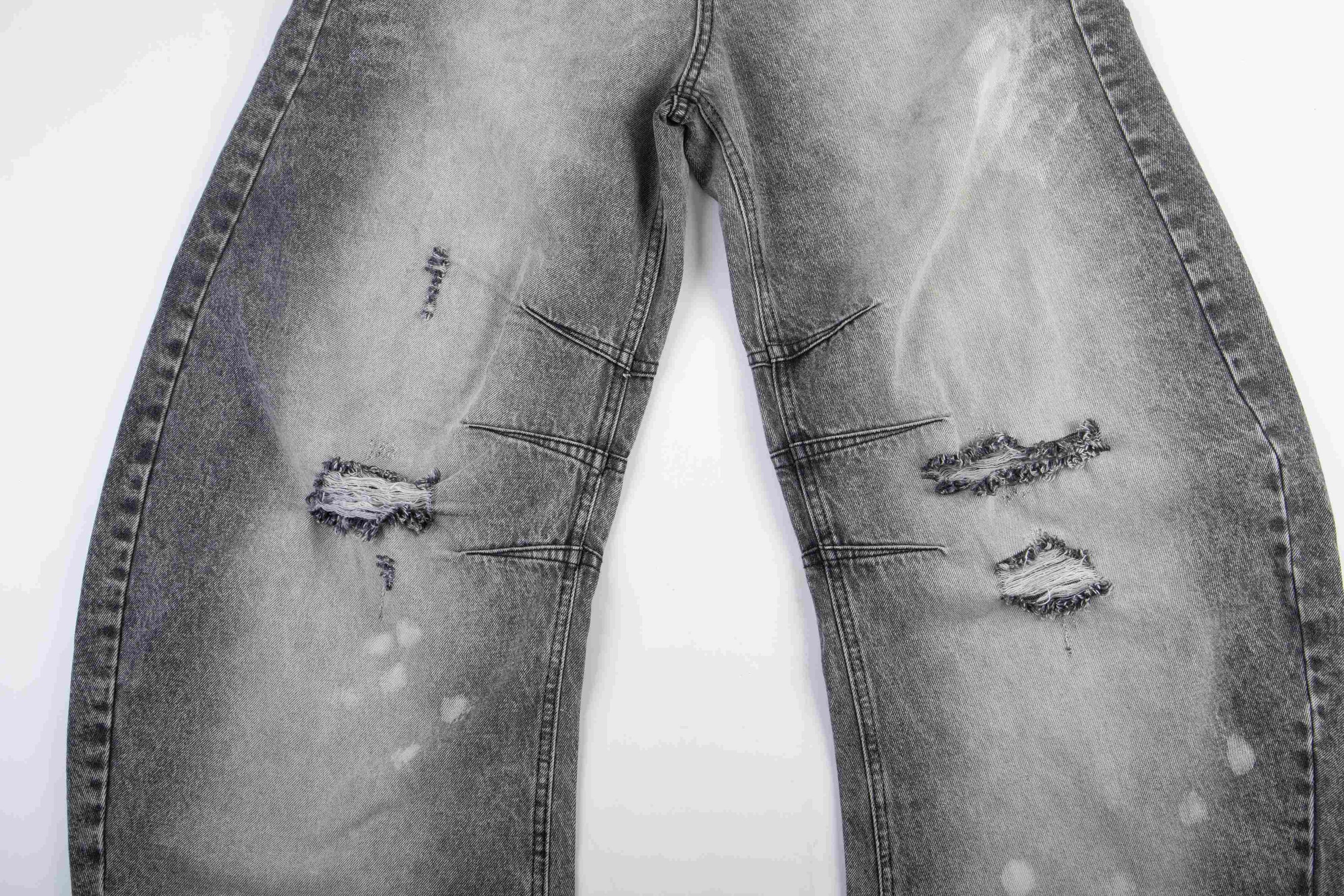 Omirad Washed Baggy Jeans | Distressed Wide-Leg Denim