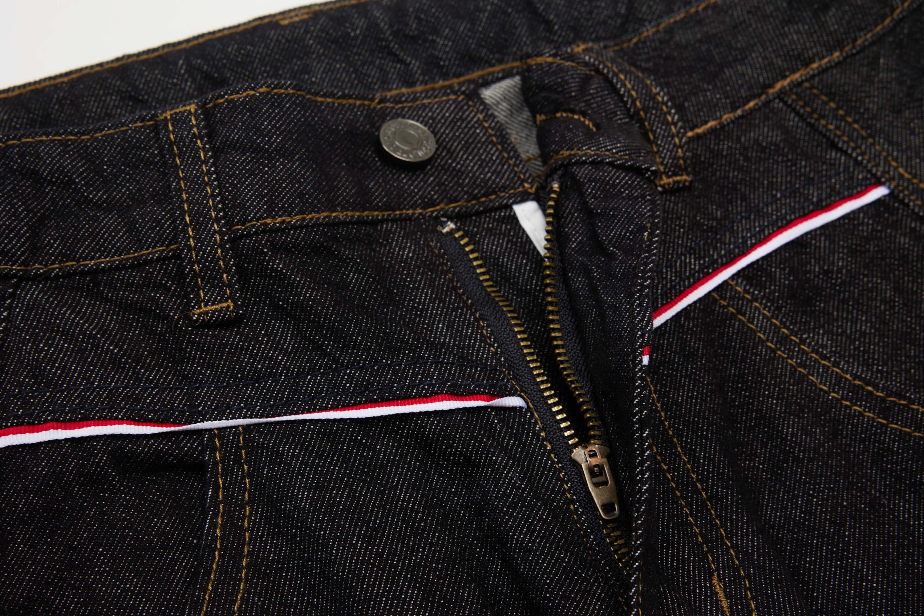 Omirad Contrast Piping Wide-Leg Jeans | Retro Street Denim
