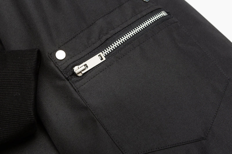 Omirad Dual-Zip Hooded Tech Puffer Jacket | Black Oversized