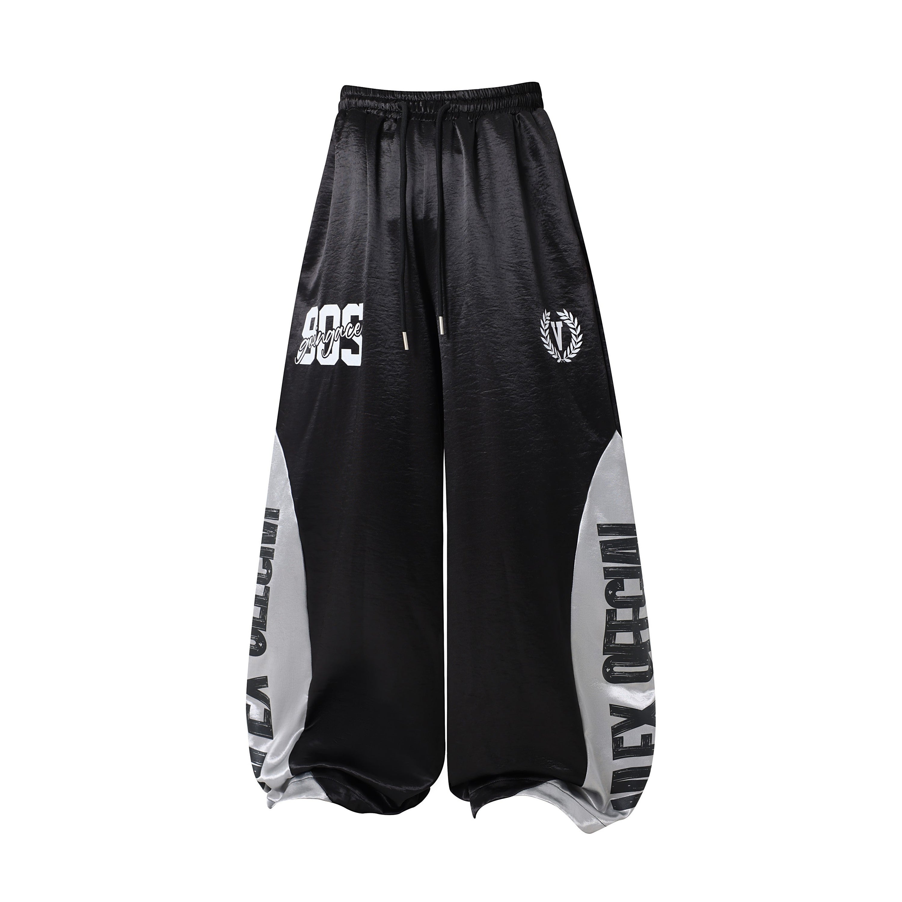 Contrast Panel Ultra Wide-Leg Sweatpants | Y2K Streetwear