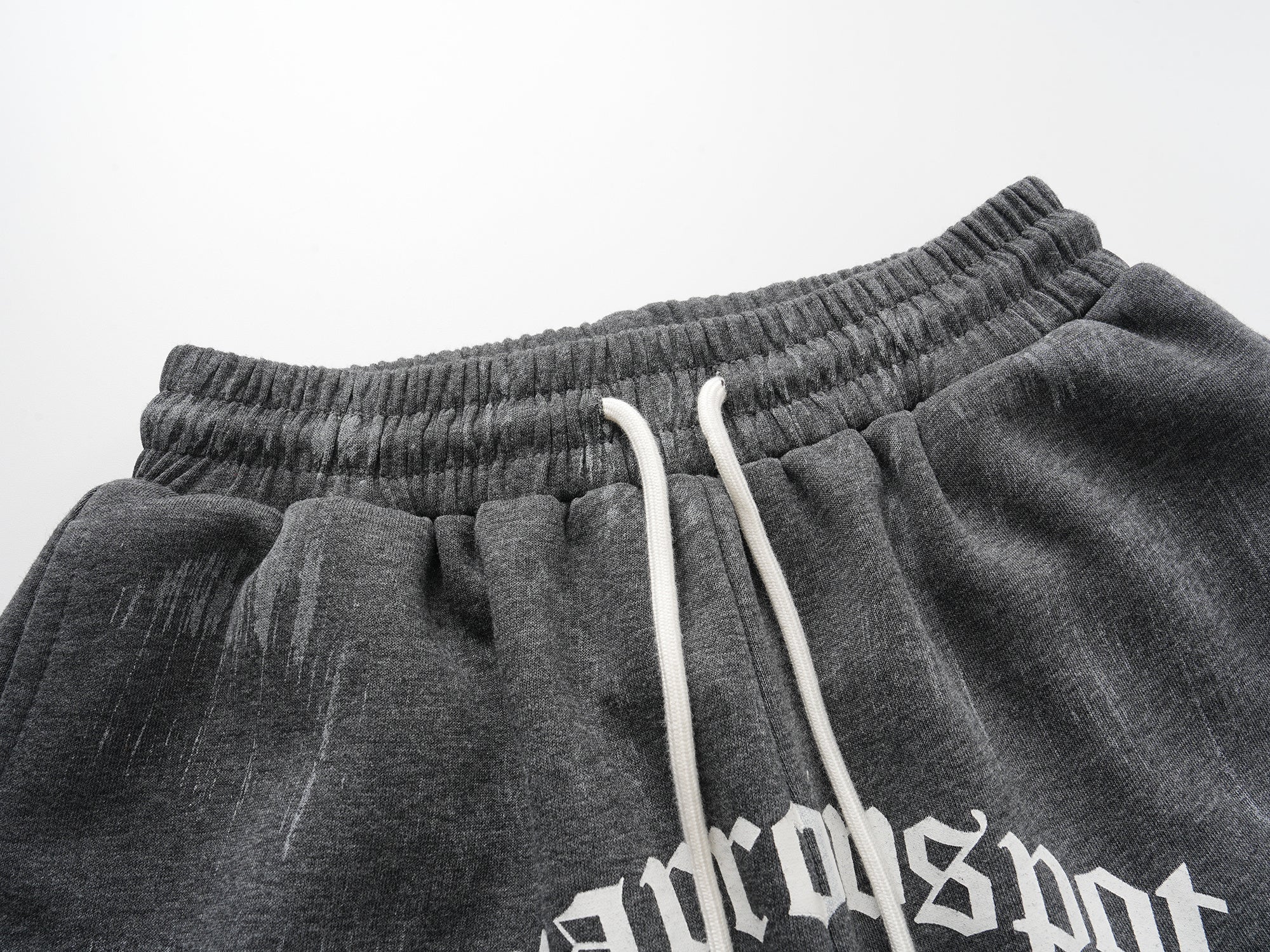 Distressed Print Wide-Leg Sweatpants | Streetwear Joggers