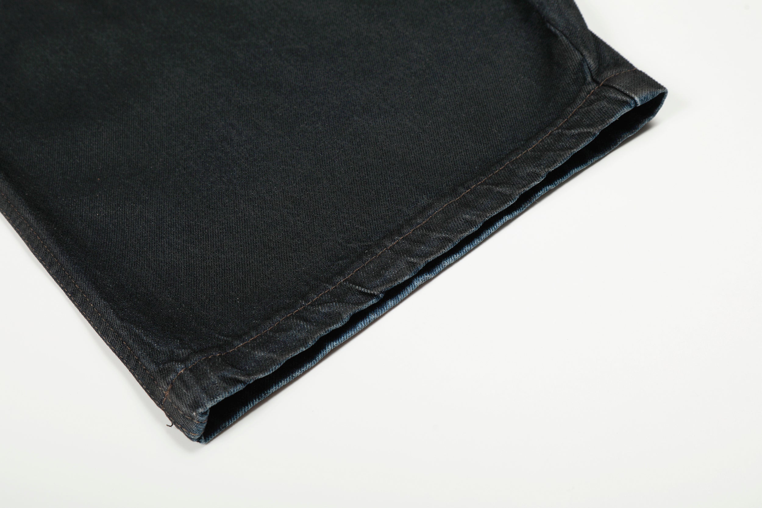 Omirad Minimal Curved Wide-Leg Denim Pants | Black