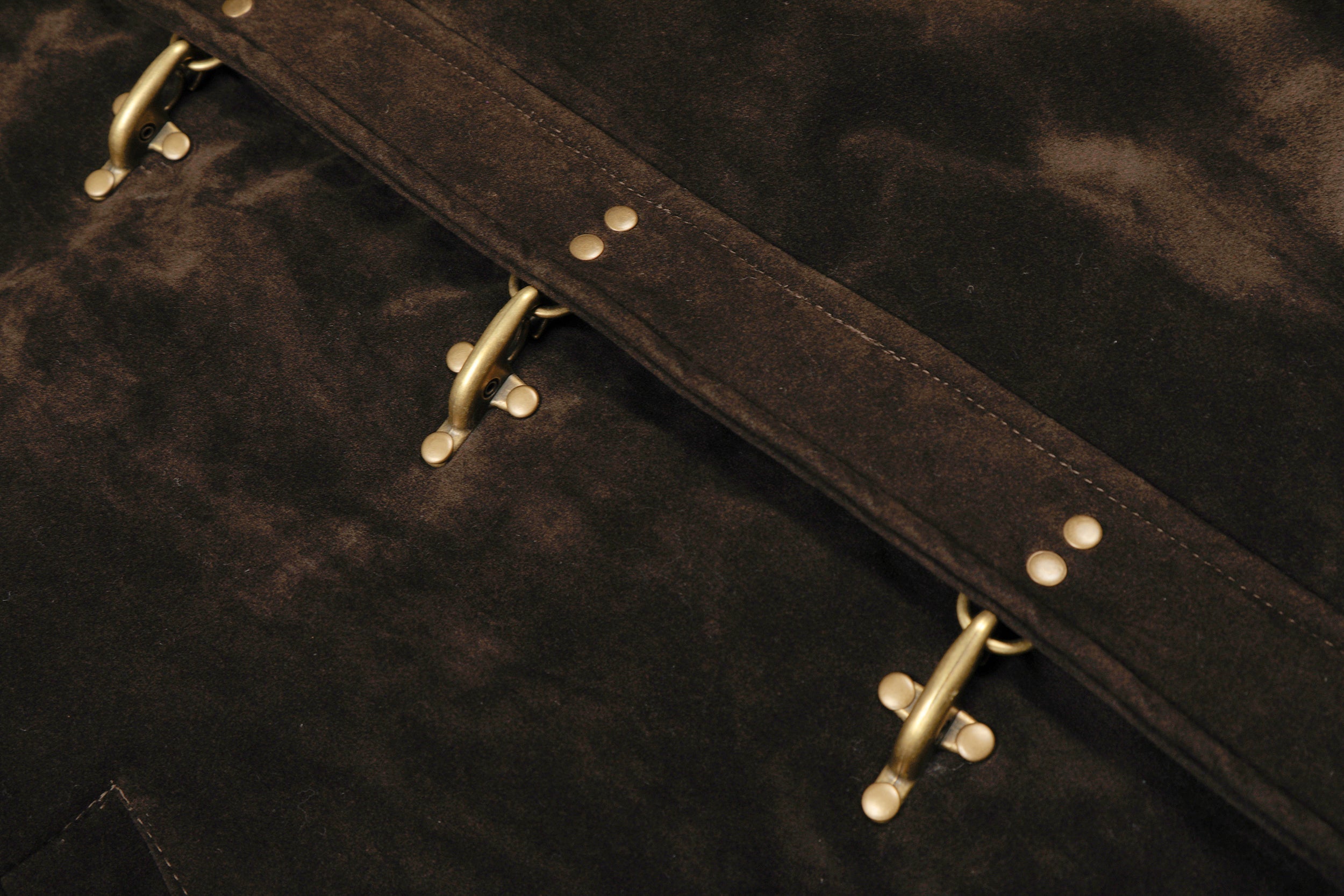 Omirad Embroidered Suede Metal Clasp Bomber Jacket